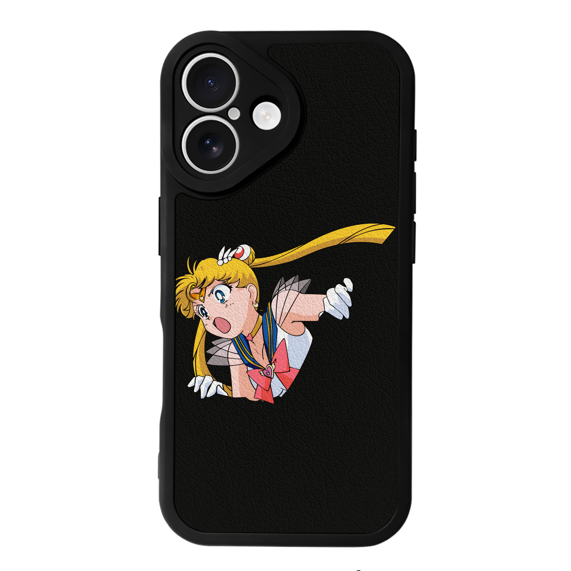 （画像用） 美少女戦士セーラームーン 月野 うさぎ つきの うさぎ Sailor Moon Tsukino Usagi 【iPhone 16シリーズ対応】シリコンスマホケース（レザー調） 材質：シリコン